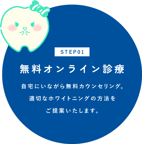 STEP01：無料オンライン診療